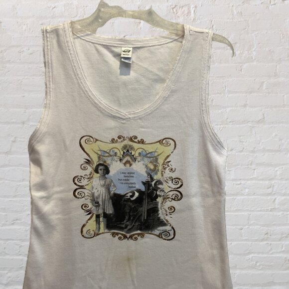 KAVIO! -- White "T" w/Image: "I May Appear Harmless..But I'm Completely Badass" - Picture 12 of 16